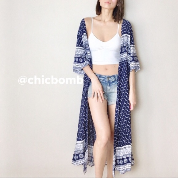 Ava long bohemian luxe long duster - Picture 3 of 4